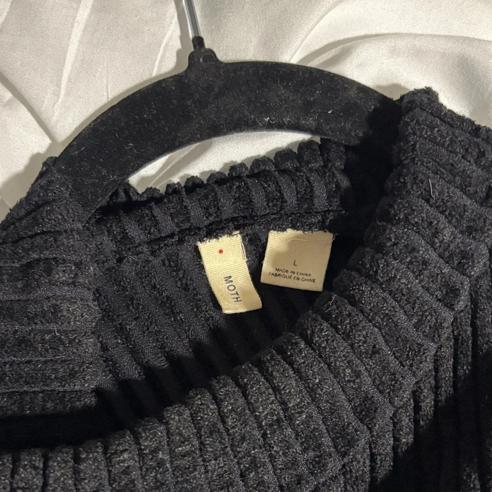 Moth Charcoal Ribbed Knit Top - Picture 2 of 3